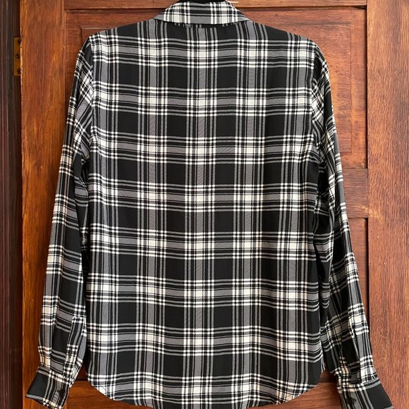 Sanctuary Silk Long-Sleeve Blouse Size Small - Picture 2 of 4